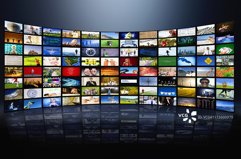 电视屏幕墙图片素材