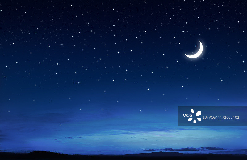 宁静的星夜图片素材