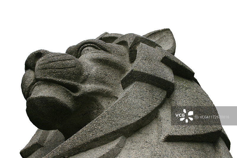 孤立的狮子头图片素材