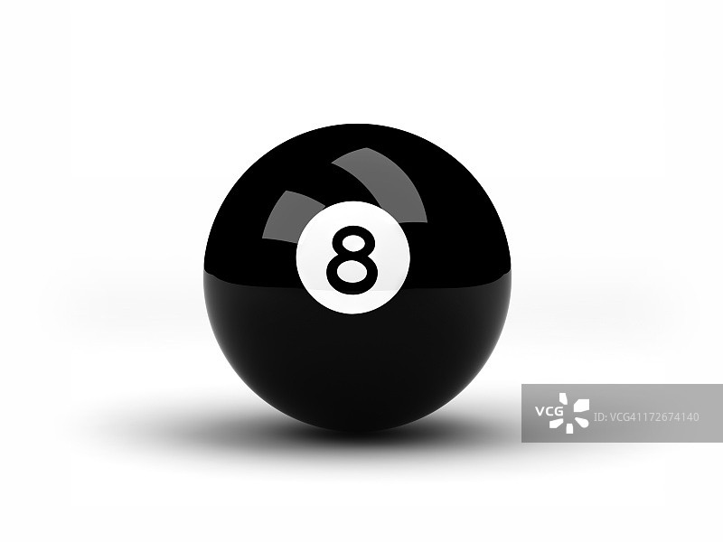 黑色8号台球图片素材