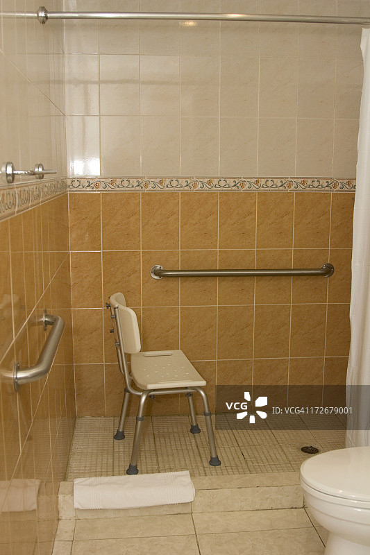 带扶手的淋浴图片素材