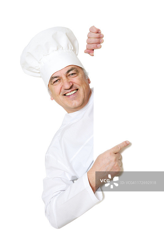 空白标志 - 厨师（白色背景）图片素材