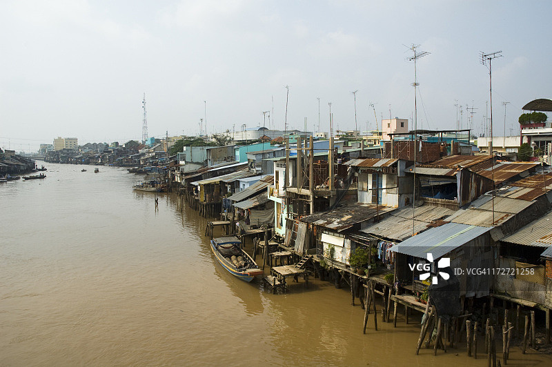 越南美湫市的湄公河图片素材