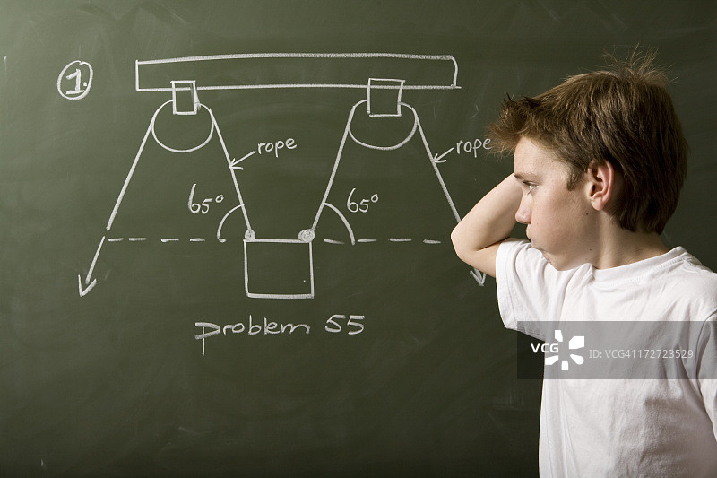 黑板上的难题图片素材