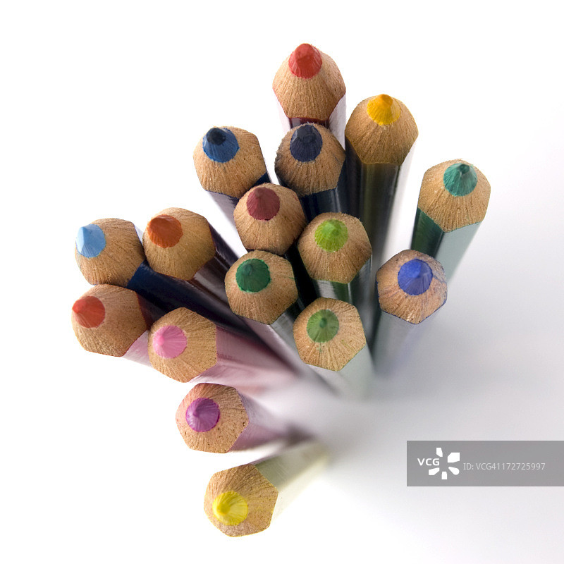 一束彩色铅笔图片素材