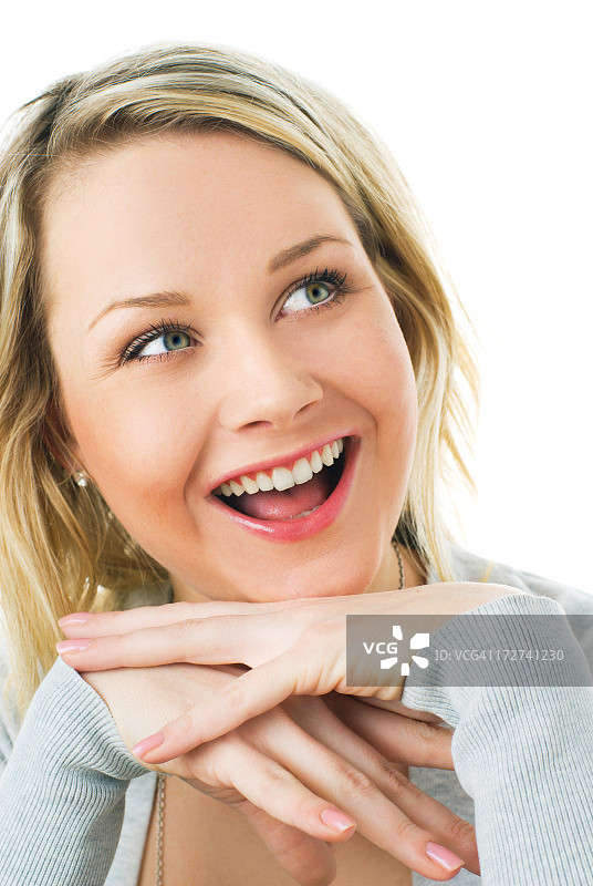 年轻漂亮的快乐女人图片素材