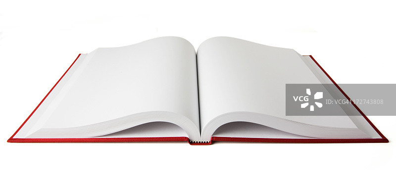 白色背景上的空白红色书本图片素材