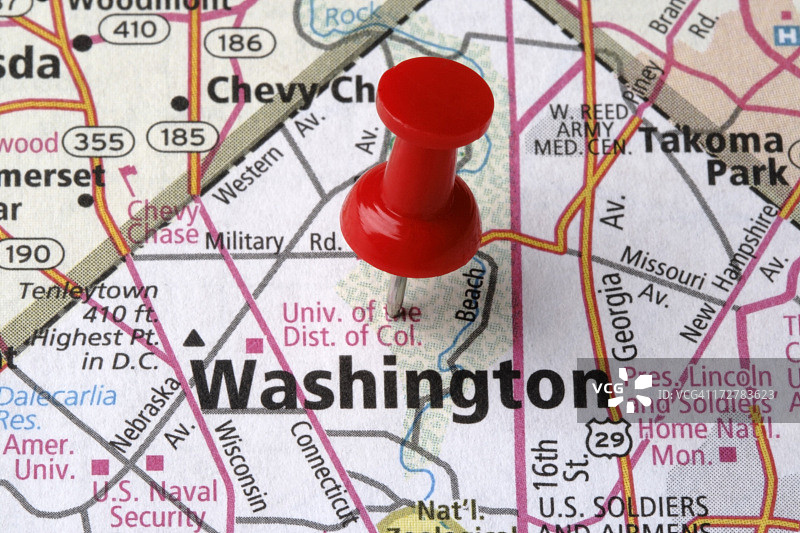 地图上的华盛顿特区图片素材