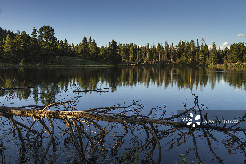落基山斯普拉格湖图片素材