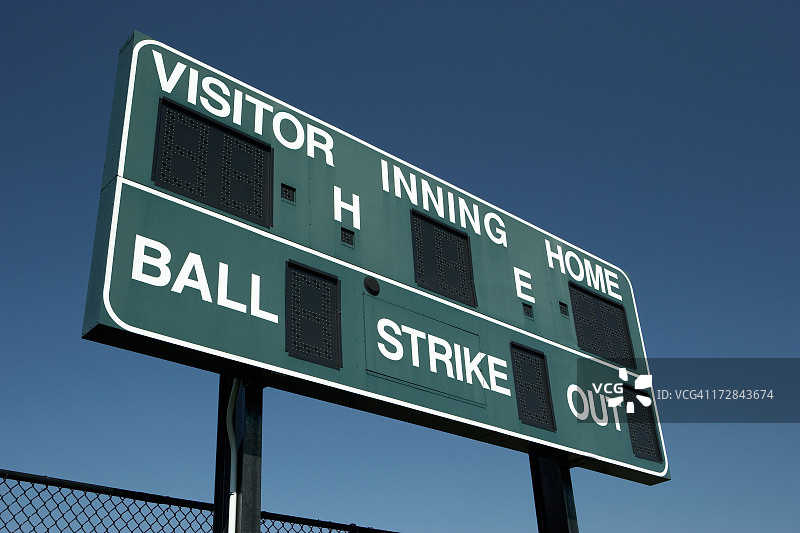 棒球比赛记分牌（XXL）图片素材
