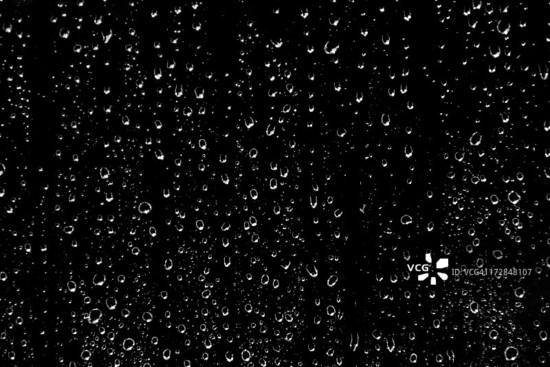 黑白雨景图片素材