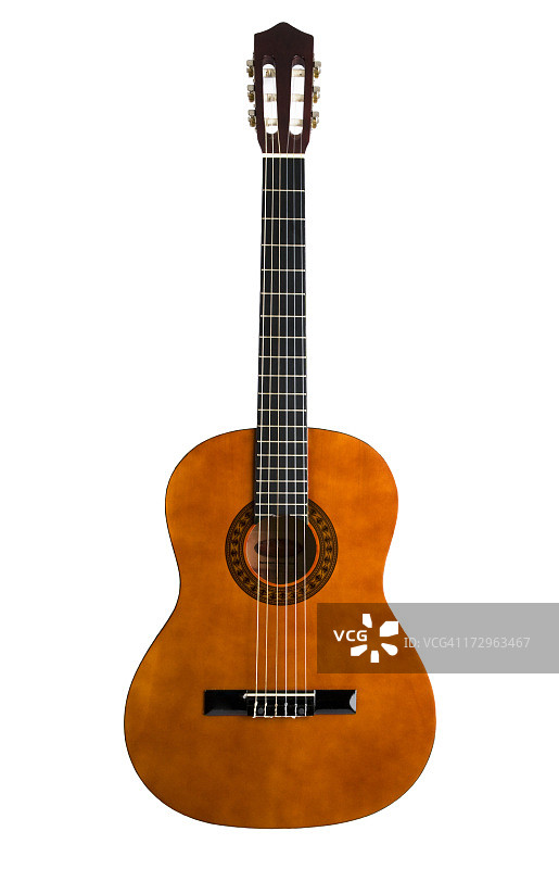 栗色六弦原声吉他图片素材