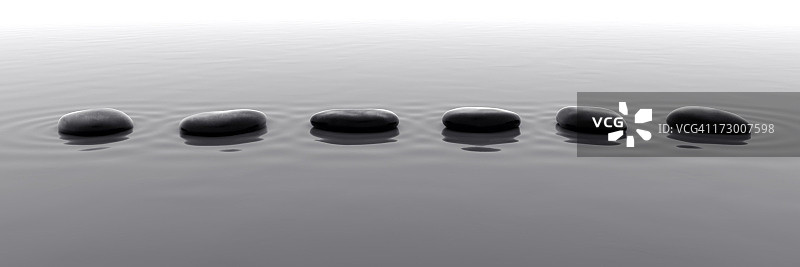 水中的鹅卵石V图片素材