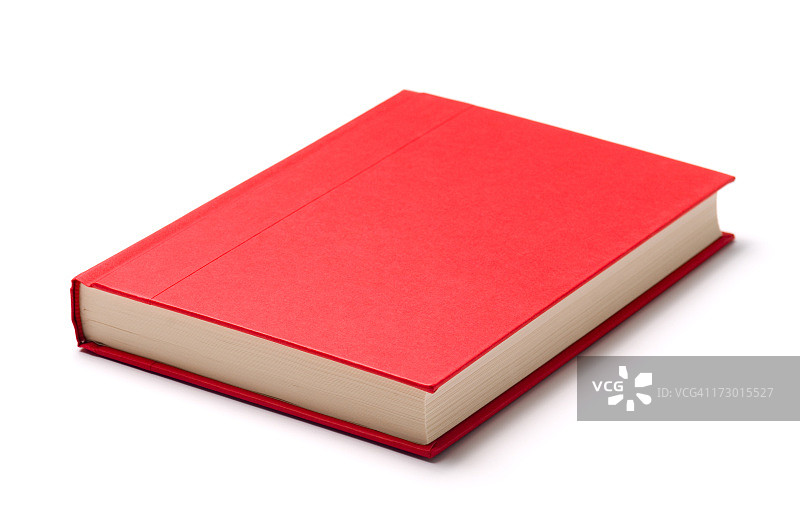 白色表面上的单本红书图片素材