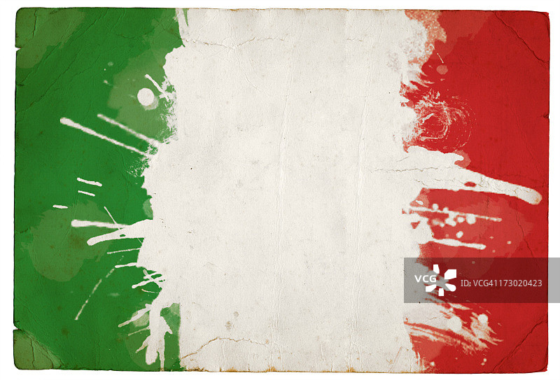 意大利三色旗飞溅图片素材