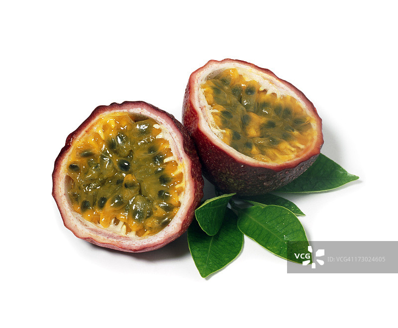 百香果与叶子图片素材