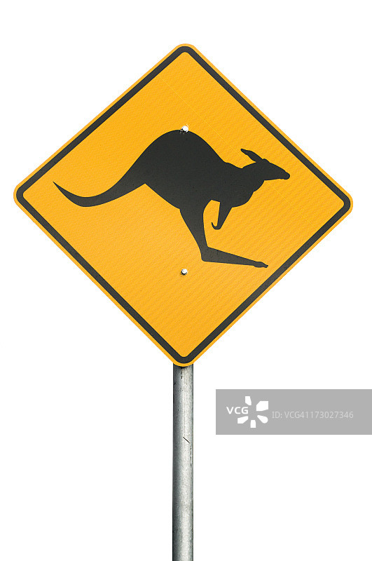 袋鼠警告标志图片素材