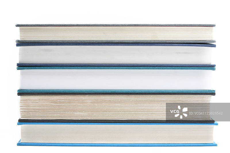 堆叠的图书（白色背景）图片素材