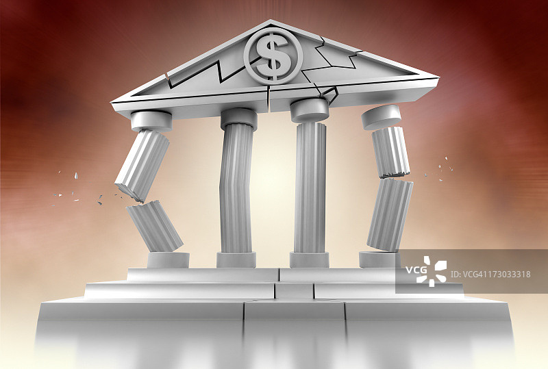 银行倒闭图片素材