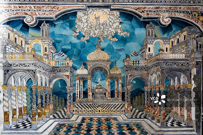 圣母无染原罪堂的大理石马赛克图片素材