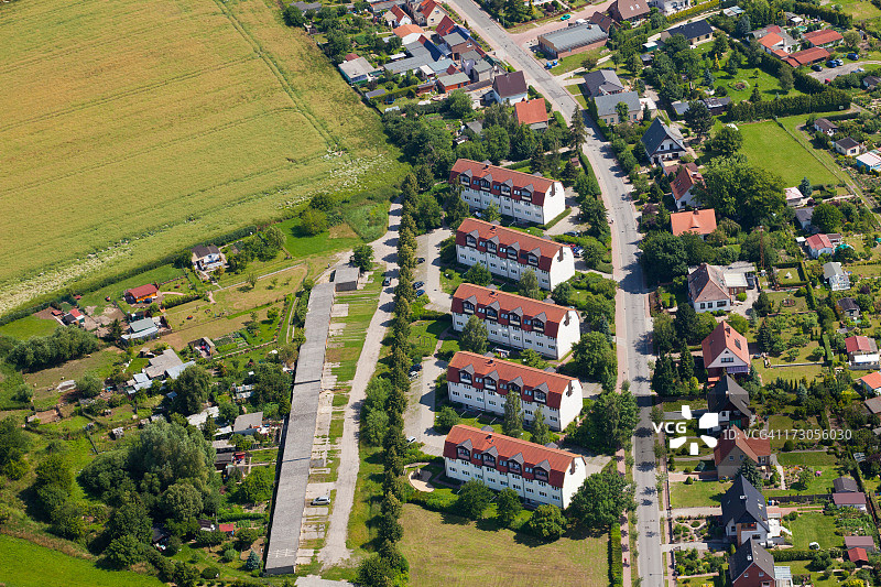 德国乌瑟多姆岛城镇鸟瞰图图片素材