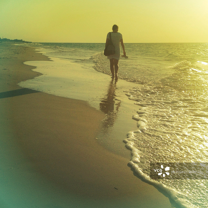 日落海滩图片素材