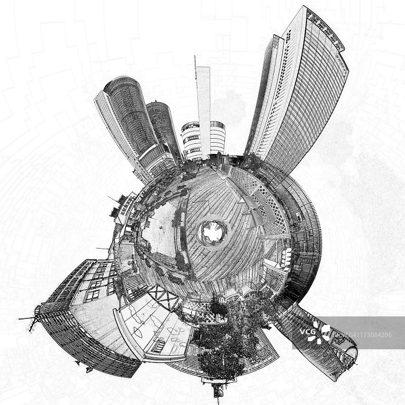 名古屋车站的摩天大楼图片素材