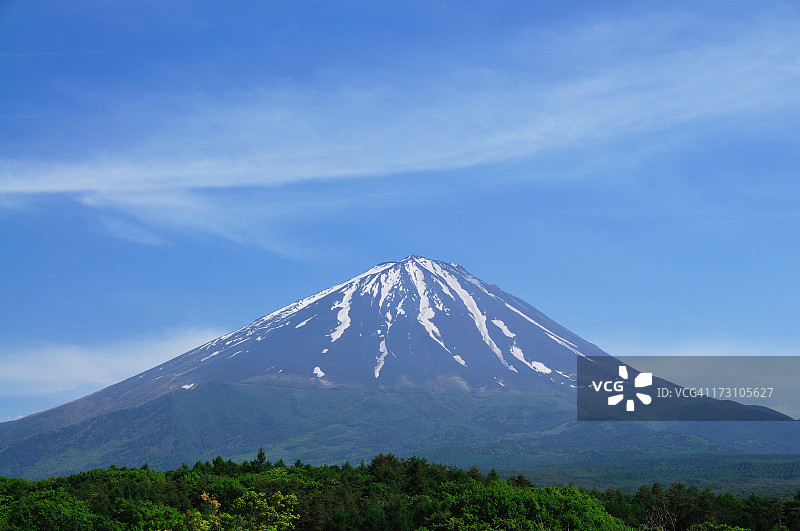 初夏的富士山图片素材
