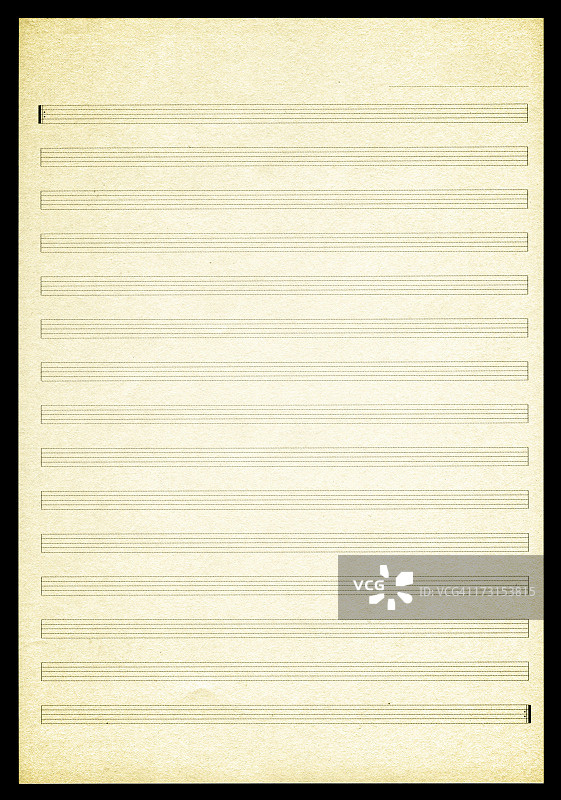 纹理背景上的空白乐谱纸图片素材