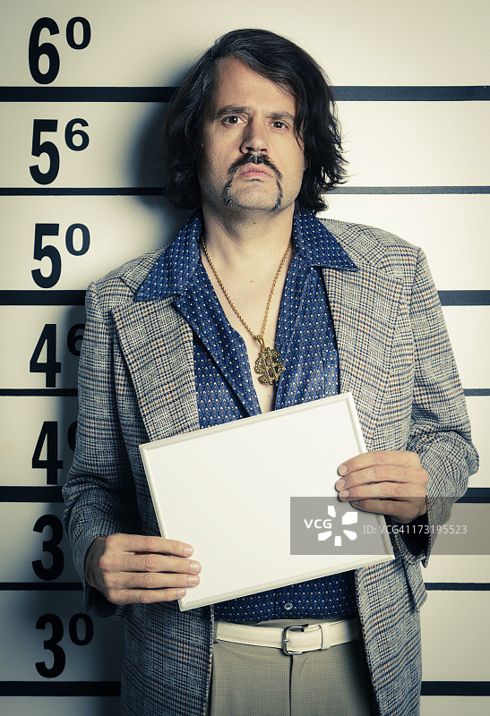 70年代的男子档案照图片素材