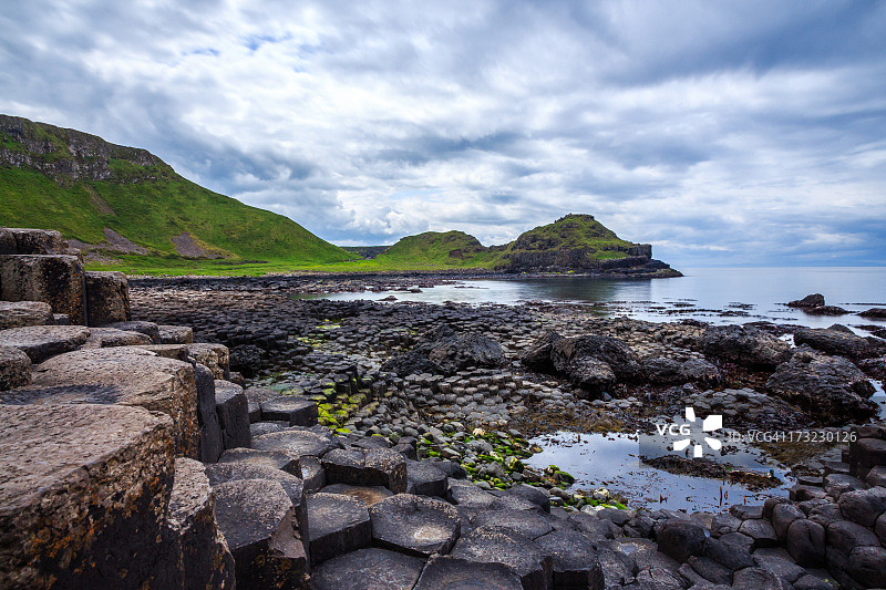英国巨人堤道和堤道海岸图片素材