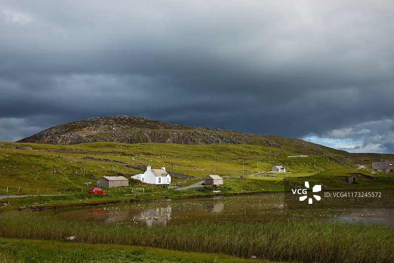 英国苏格兰刘易斯岛外赫布里底群岛的迷人风光图片素材