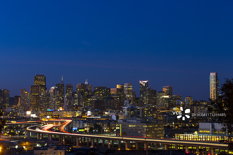 旧金山夜景图片素材