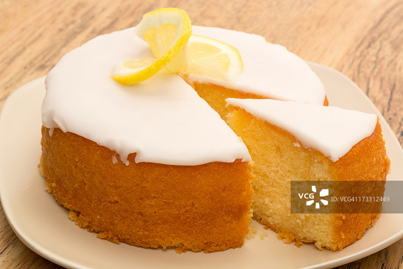 柠檬细雨蛋糕图片素材