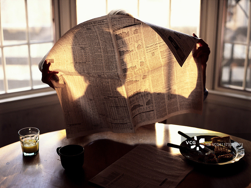 早餐阅读晨报图片素材