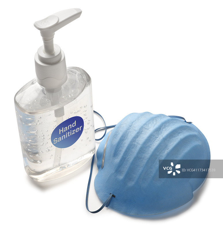 消毒液与口罩图片素材