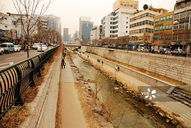 首尔清溪川路图片素材