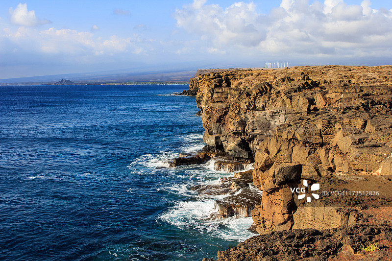 夏威夷绿色能源风车图片素材