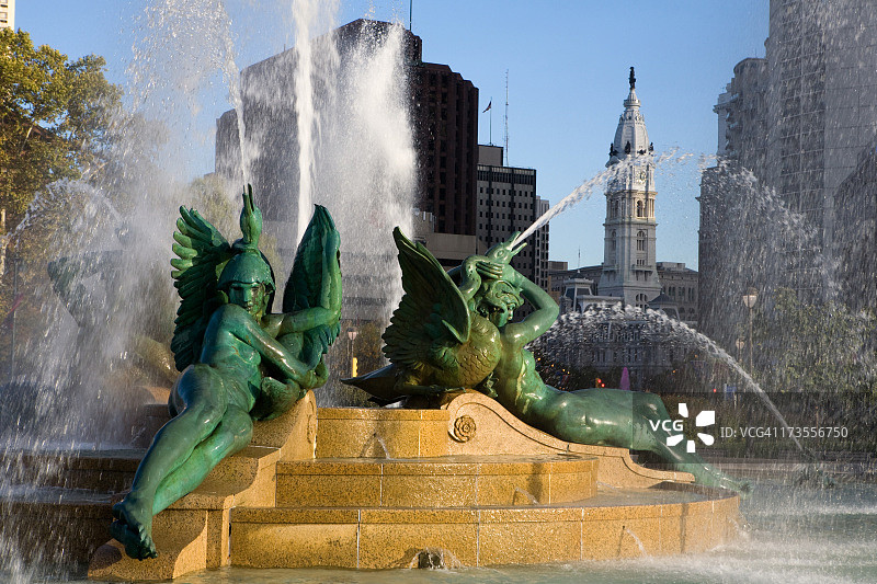 洛根圆环与市政厅图片素材