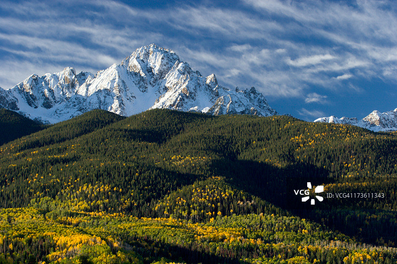 科罗拉多州雪山顶峰图片素材