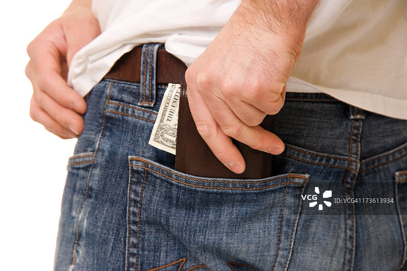 口袋里的钱图片素材