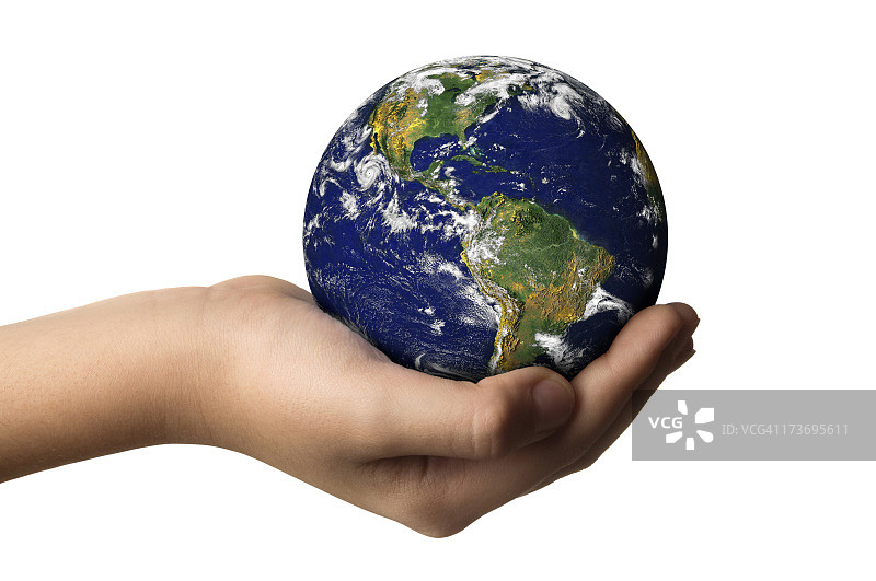 手中的地球图片素材