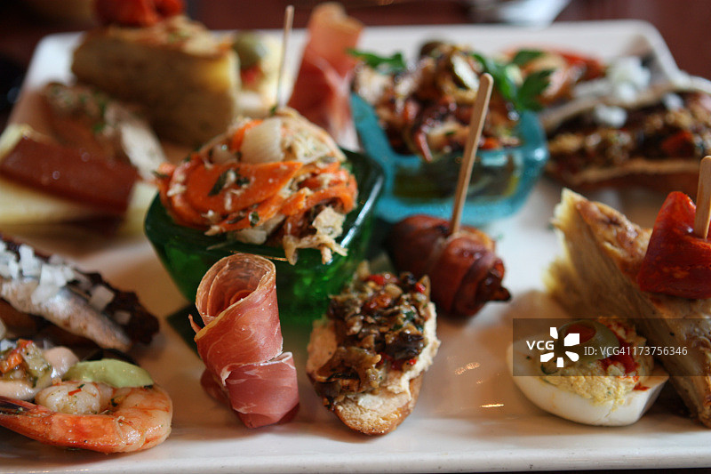 西班牙小吃拼盘图片素材