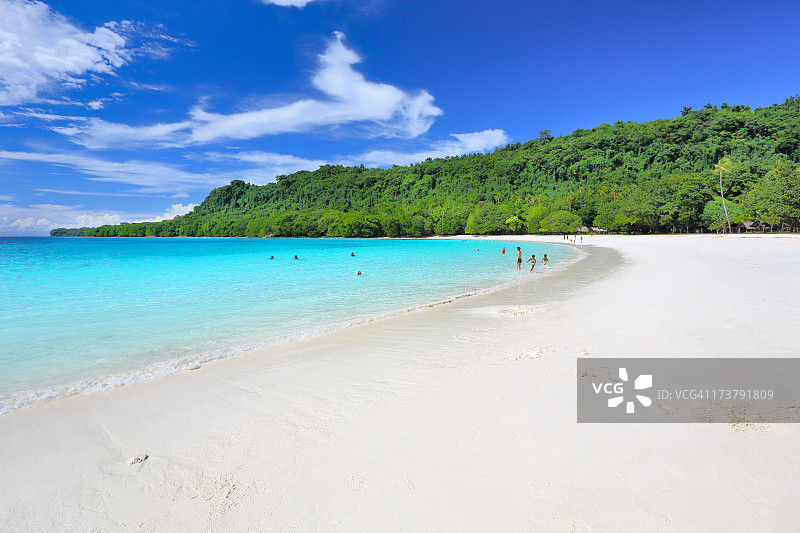 香槟海滩，圣埃斯皮里图岛，瓦努阿图图片素材