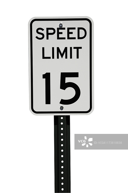 带裁剪路径的限速标志图片素材