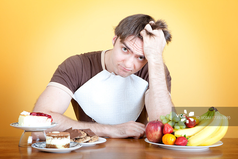 困难的食物选择图片素材