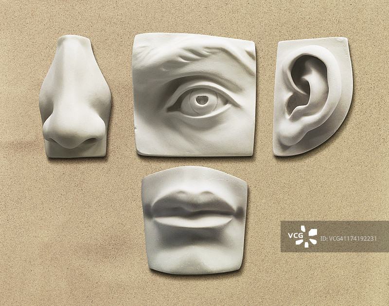 破损的石头头像图片素材