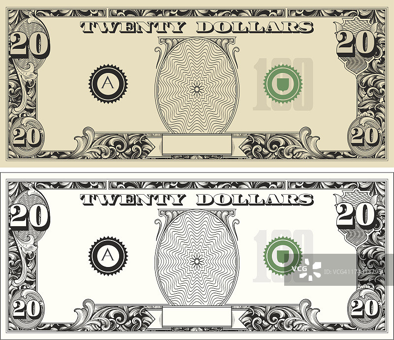 20美元纸币图片素材