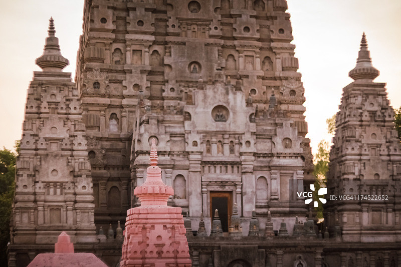 菩提伽耶摩诃菩提寺，印度图片素材