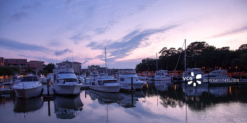 海港日落图片素材